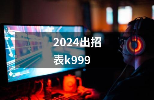 2024出招表k999-第1张-游戏相关-八六二网