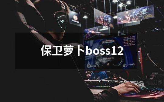 保卫萝卜boss12-第1张-游戏相关-八六二网
