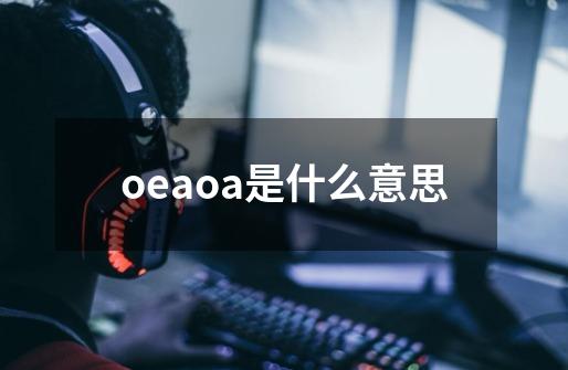 oeaoa是什么意思-第1张-游戏相关-八六二网